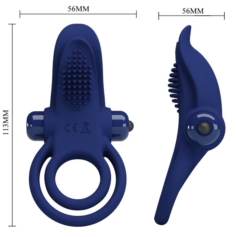 Pretty Love - Bronson Anello Doppio Con Vibrazione Blu