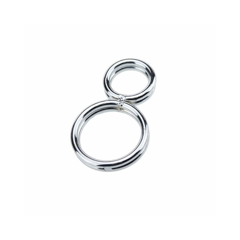 [1956-15] Anillo Acero Doble "COCK N' BALL RING"