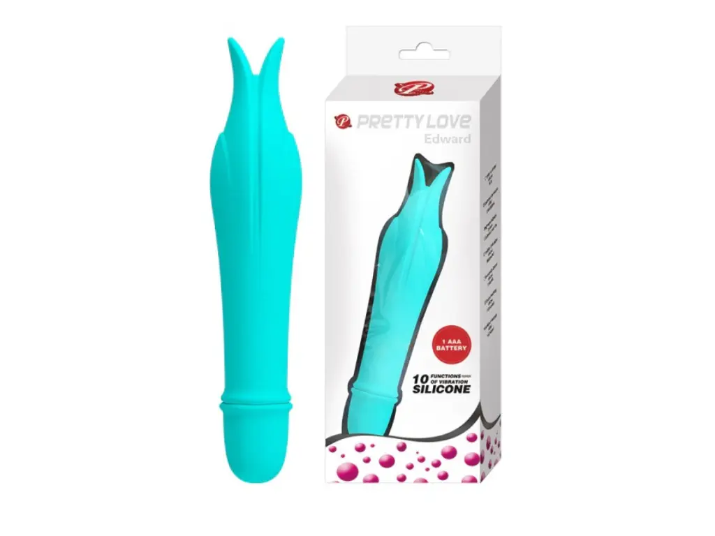 [BI-014502-3] Edward Turquesa - Vibrador Punta en Flor