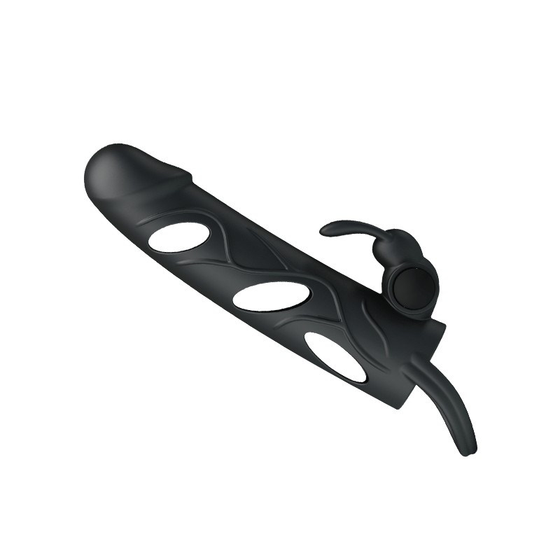 [BI-026216] Funda con Vibrador y textura EXTIENDE 2CM - 14CM X 3CM SILICONA