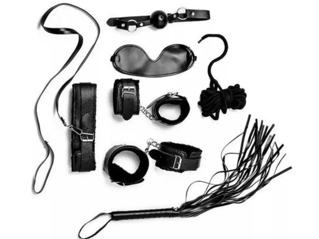 [FTM-007-BK] Kit Bondage 7 Piezas Negro