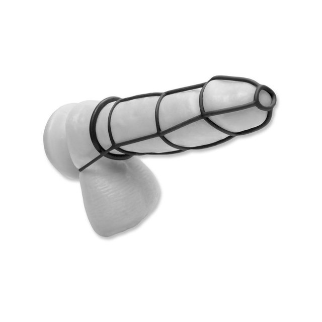 [PD4571-23] Silicone Cockcage & Ring Set