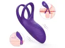 ANILLO VIBRADOR TRAP - USB RECARGABLE - 9 FUNCIONES - SILICONA 10CM X 5CM