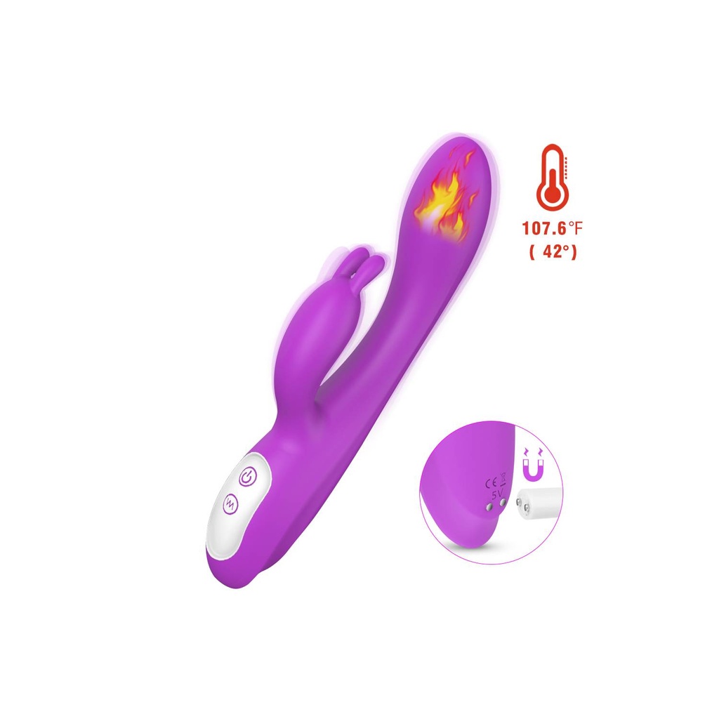 [SHD-S103] NAUGHTY VIBRADOR MULTIFUNCIONAL CALIENTA RECARGABLE USB