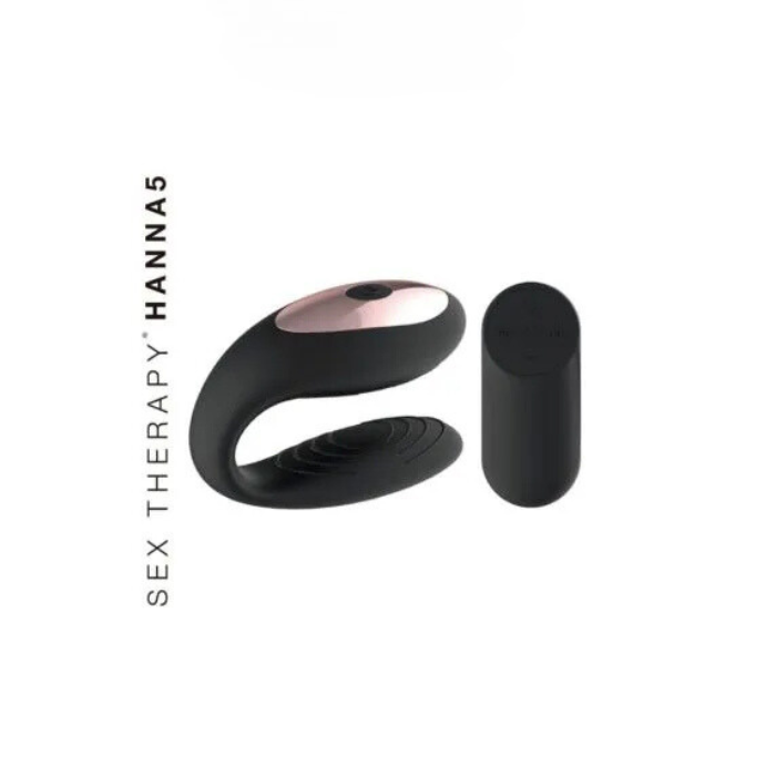 [ST-19031-BLACK] HANNA 5 - Vibrador para Parejas