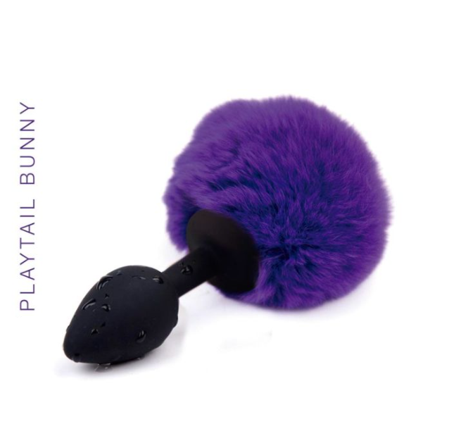 Plug Anal Cola de Conejo Violeta - L