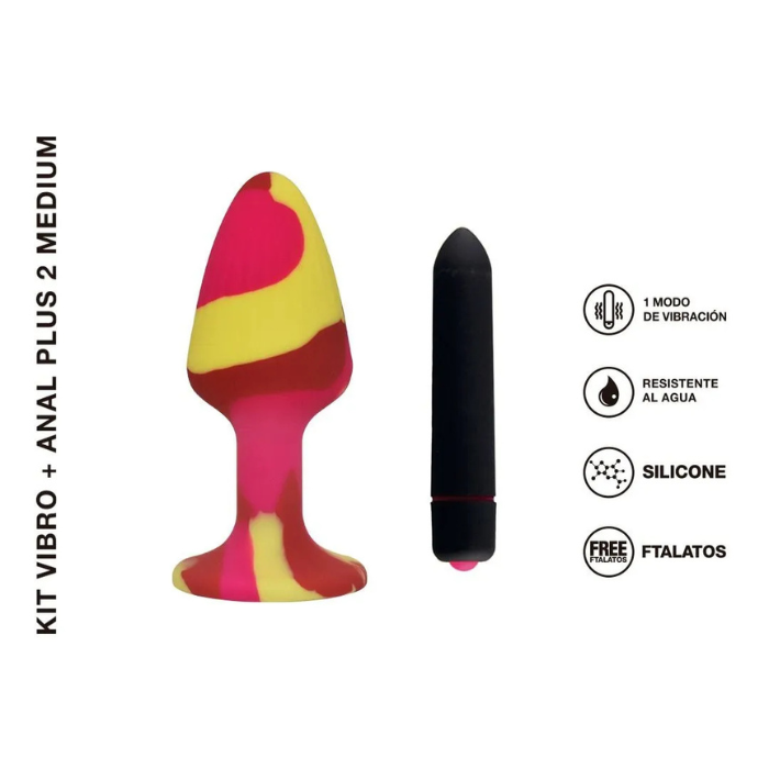 [ST-AN-0226-MEDIUM] Kit Vibro + Plug Anal Plus 2 Medium