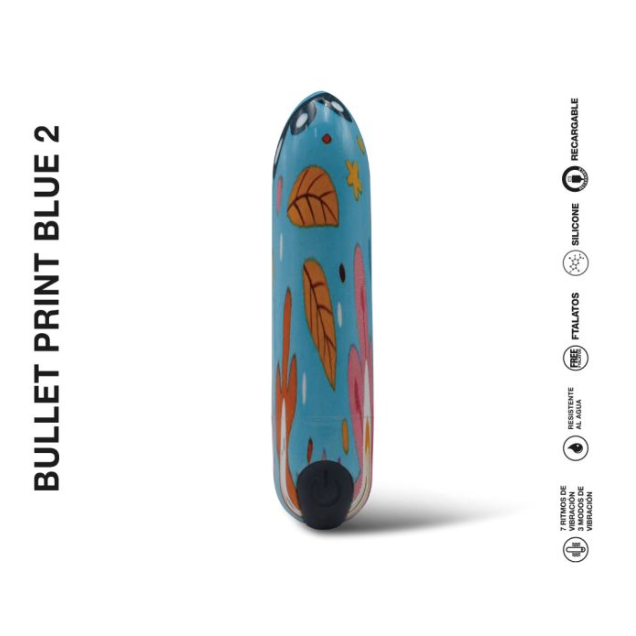 [ST-BU-0061-BLUE] Bullet Print 2 Blue - Bala Vibradora