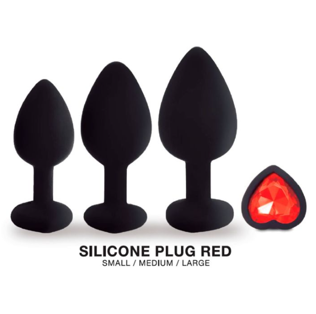 [ST-BY17-154] Kit Plug Silicona Corazon Red