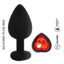 PLUG SILICONA CORAZON RED MEDIUM