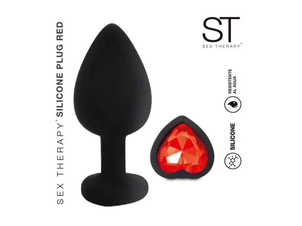 [ST-BY17-155-RED] Plug Silicona Corazon - L