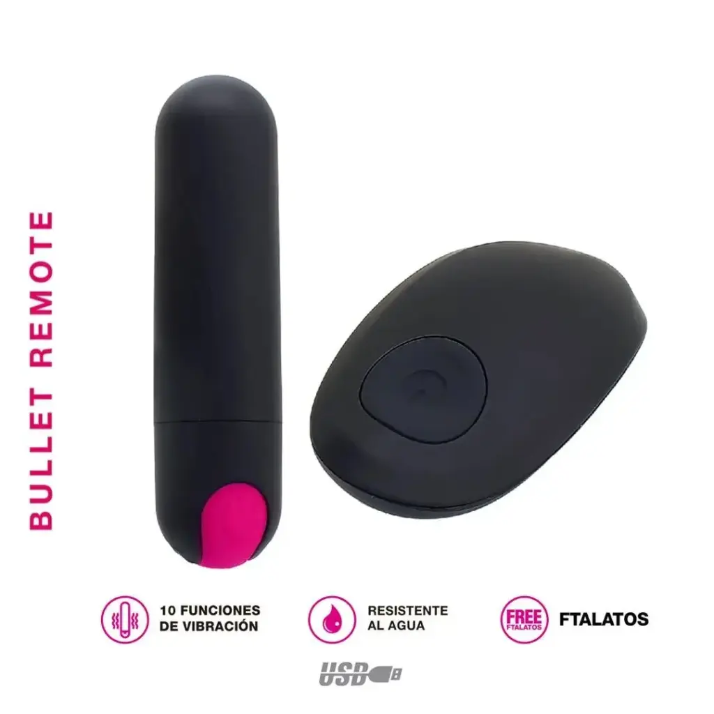 [ST-LY72R01-027] Bullet Remote Black Fucsia