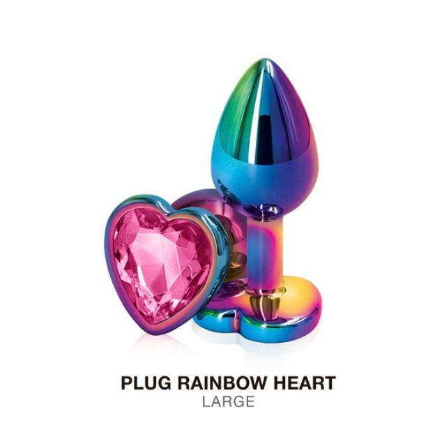 [ST-M003-L] Plug Rainbow Heart L