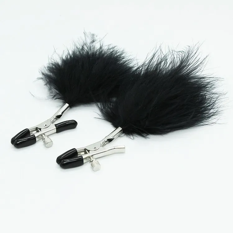 [ST-202401031] Fetiche Niple Clamps con pluma - Pinzas