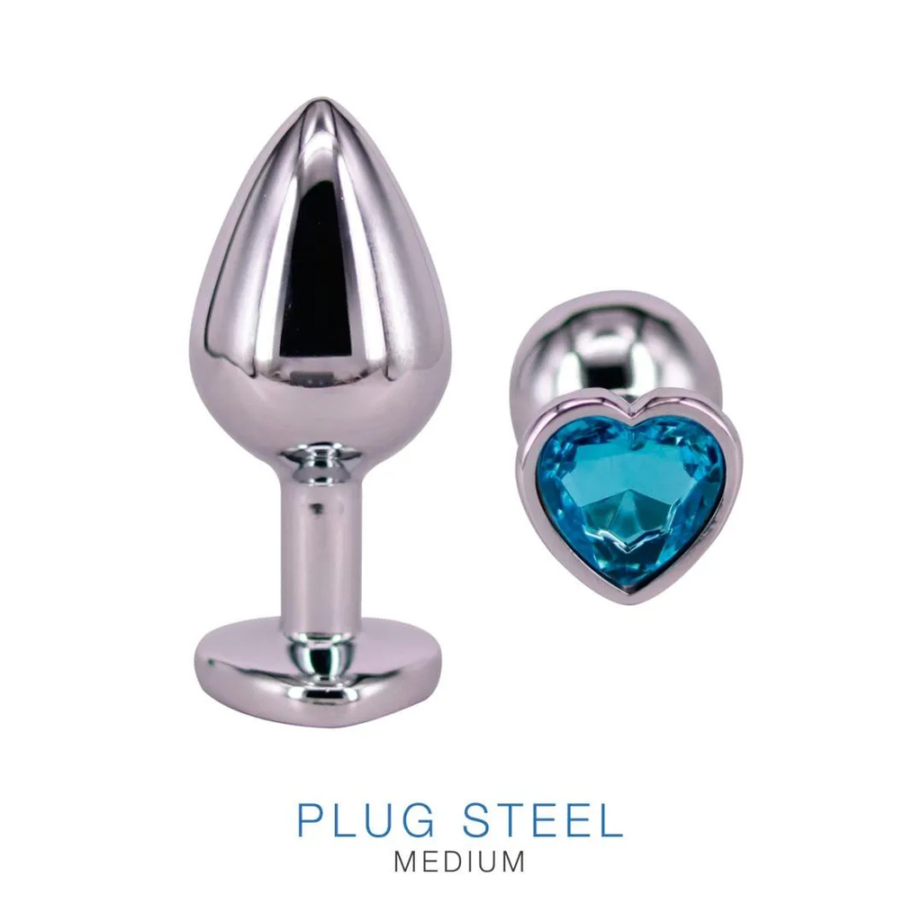 [ST-PLM107-CELESTE] Plug corazon Celestee Medium