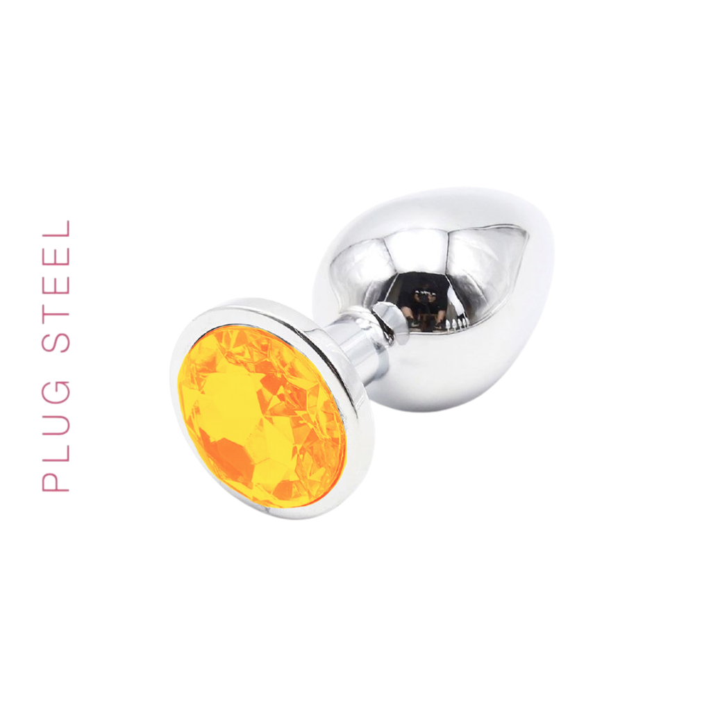 [ST-RY-001-YELLOW] Anal Plug Steel Amarillo S