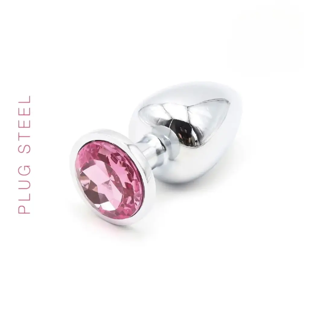 [ST-RY-002-PINK] Anal Plug Steel Pink - Medium