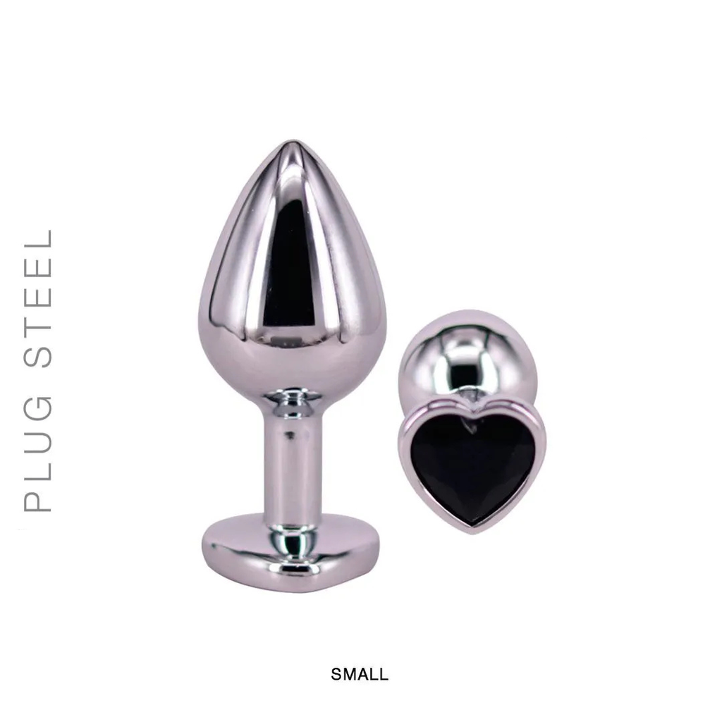 [ST-RY-013-BLACK] Metal Corazon Black Small