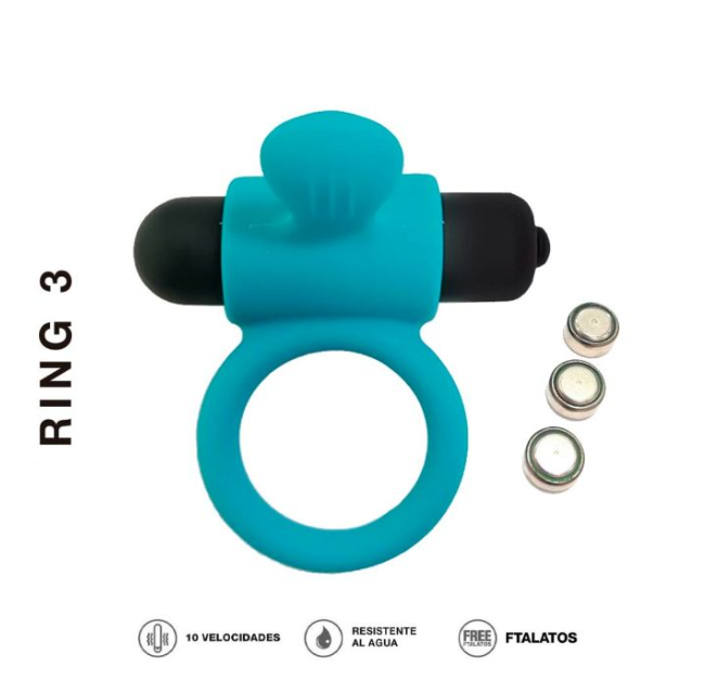 [ST-SI091-BLUE] Anillo Vibrador Azul - Ring 3
