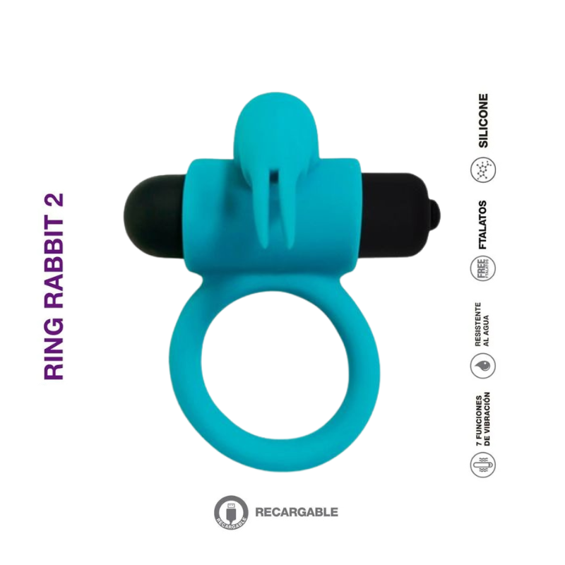 Anillo Vibrador Recargable - RING RABBIT 2
