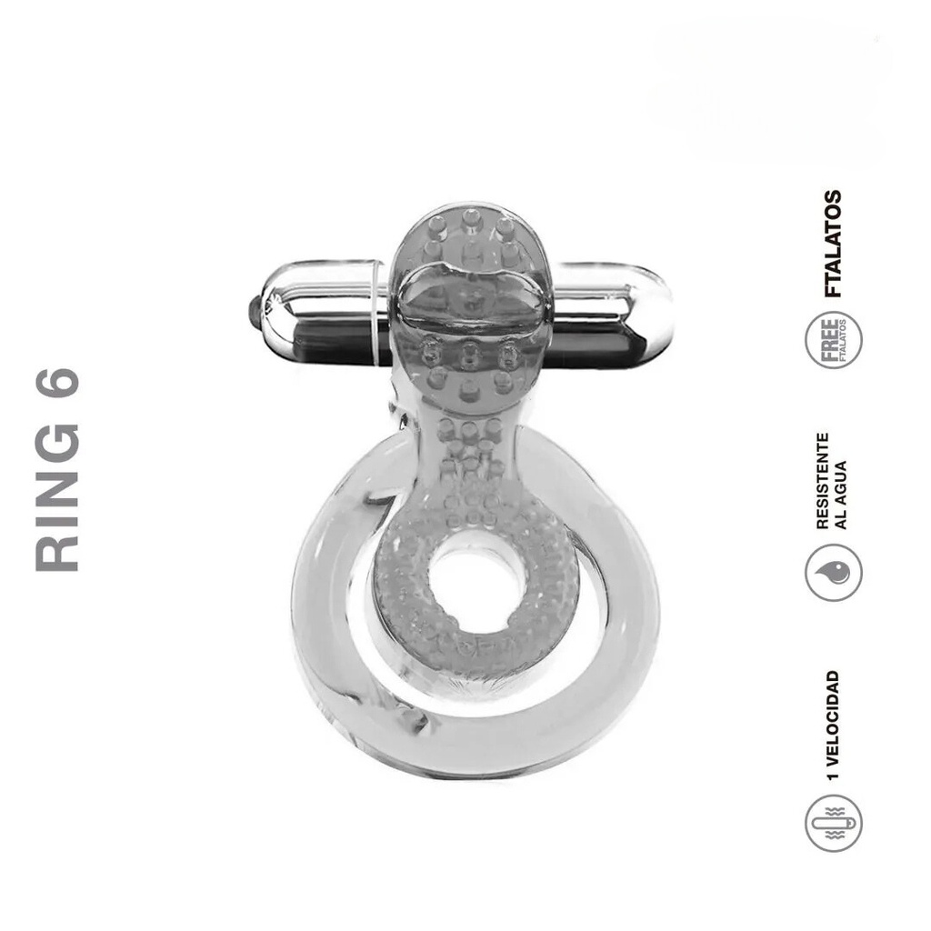 Anillo Doble Transparente - Ring 6