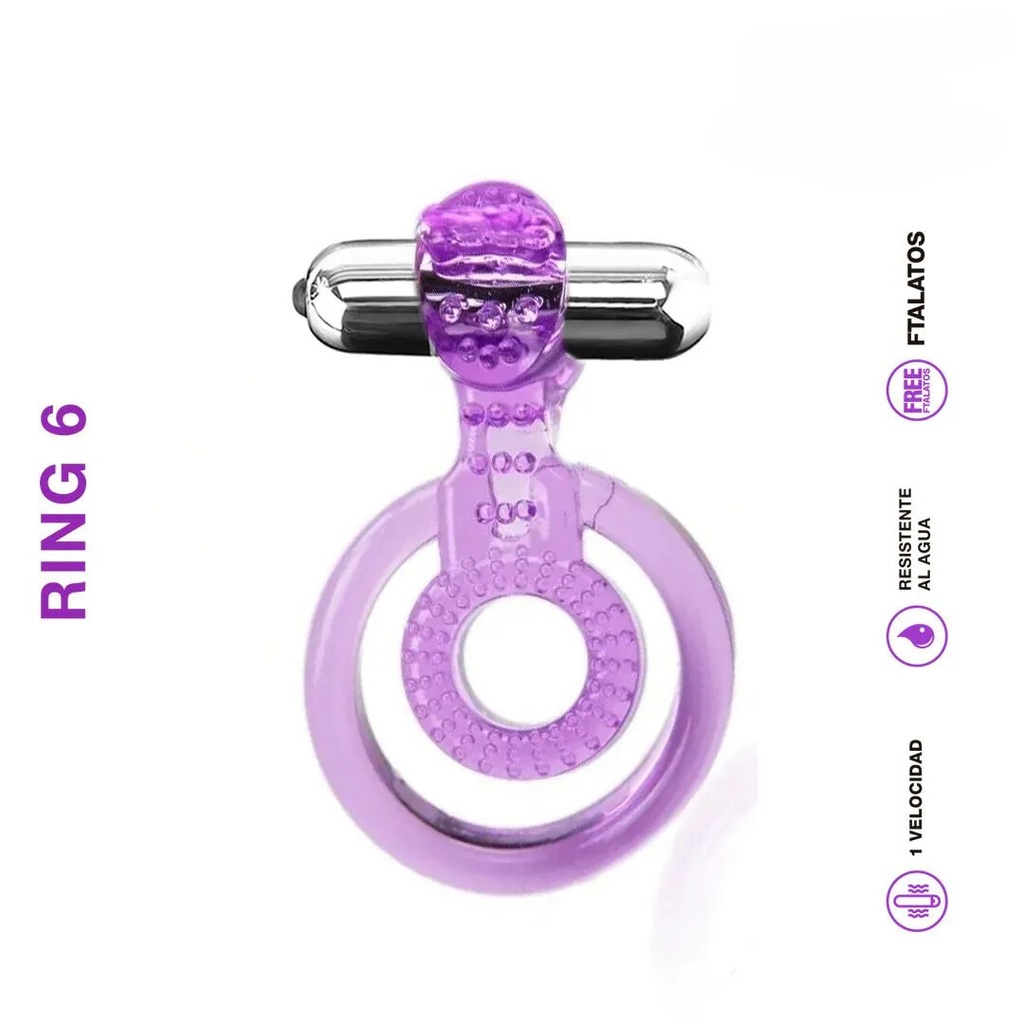 Anillo Doble Violeta - Ring 6