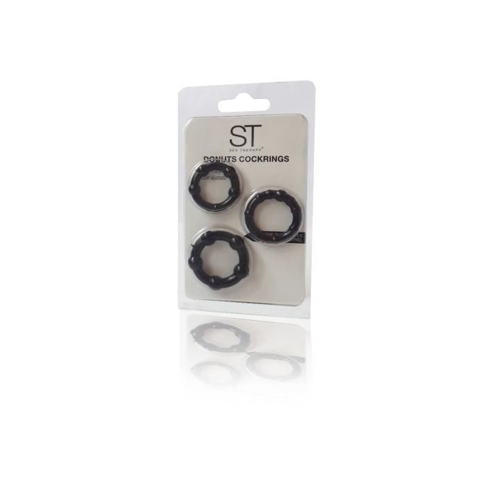 [ST-SWD191-BLK] Beaded Cockrings Black
