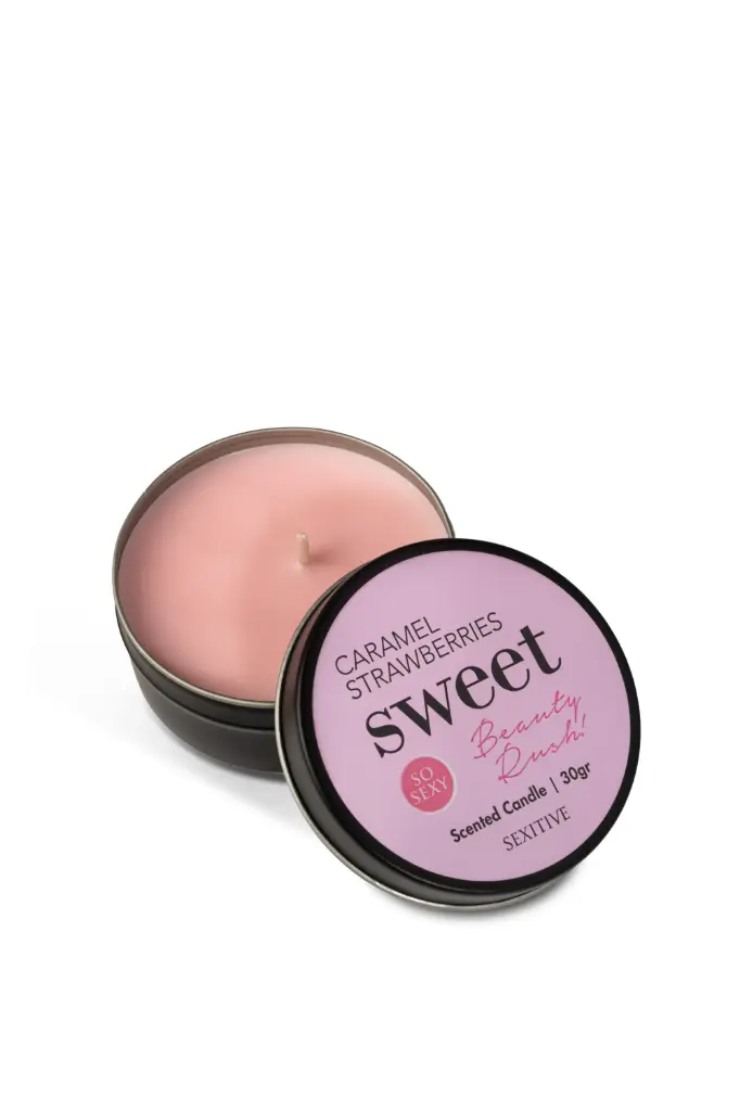 [SXT-D51] Massage Candle Sweet Beauty Rush - Caramel Strawberries 30g