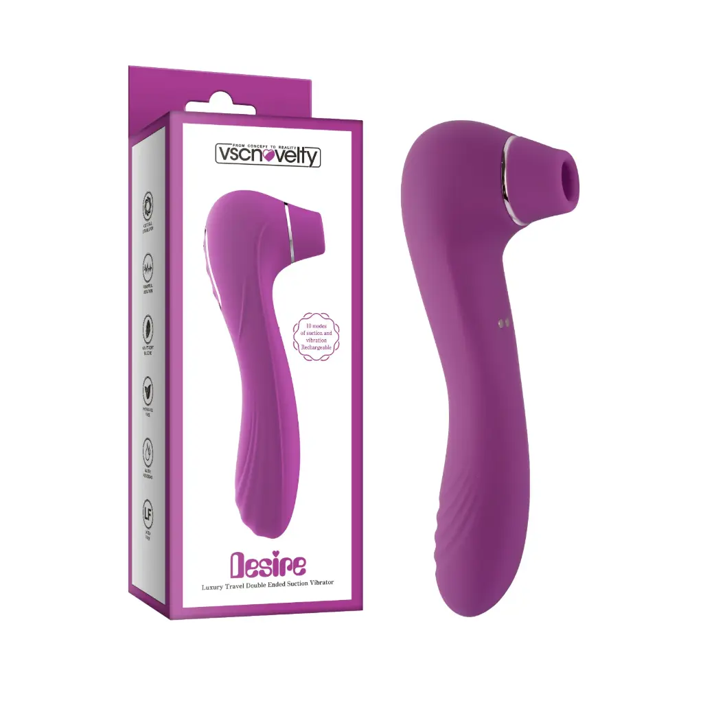 [VN-130205] Pleasure Luxury Travel Double Ended Suction Vibrator
