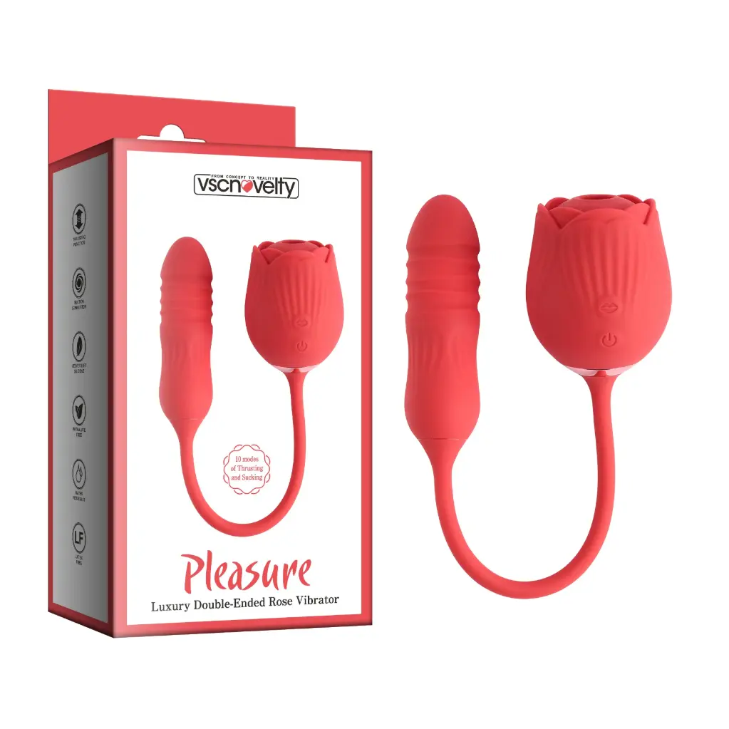 [VN-130206] Pleasure Luxury Double-Ended Rose Vibrator