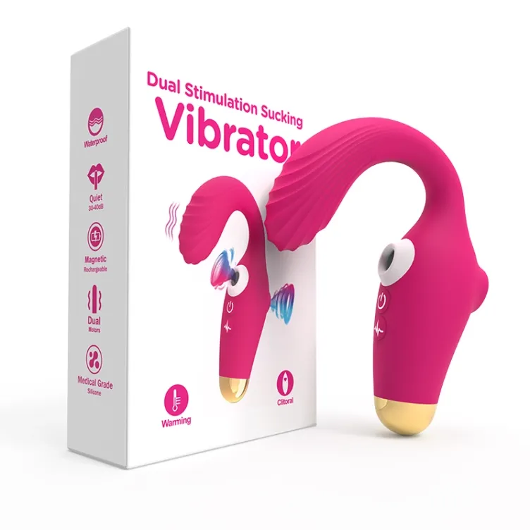 [VN-200301] Vibrador Con Succionador y Pulsaciones con Temperatura Automatica