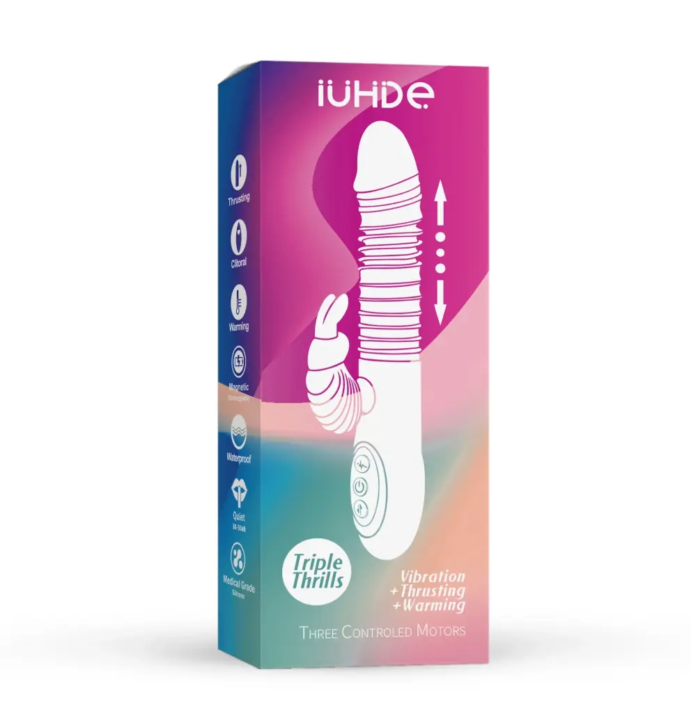 Vibrador con Empuje y Temperatura Automatica - Recargable