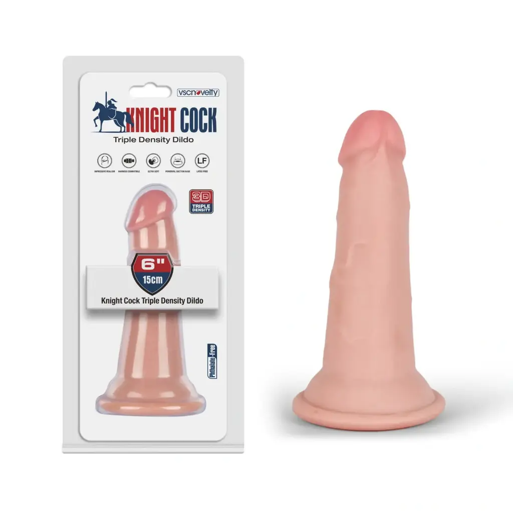 Dildo 3D Triple Densidad Realista 6" Knight Cock