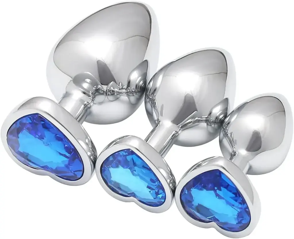 Plug Anal de Corazon Azul - M