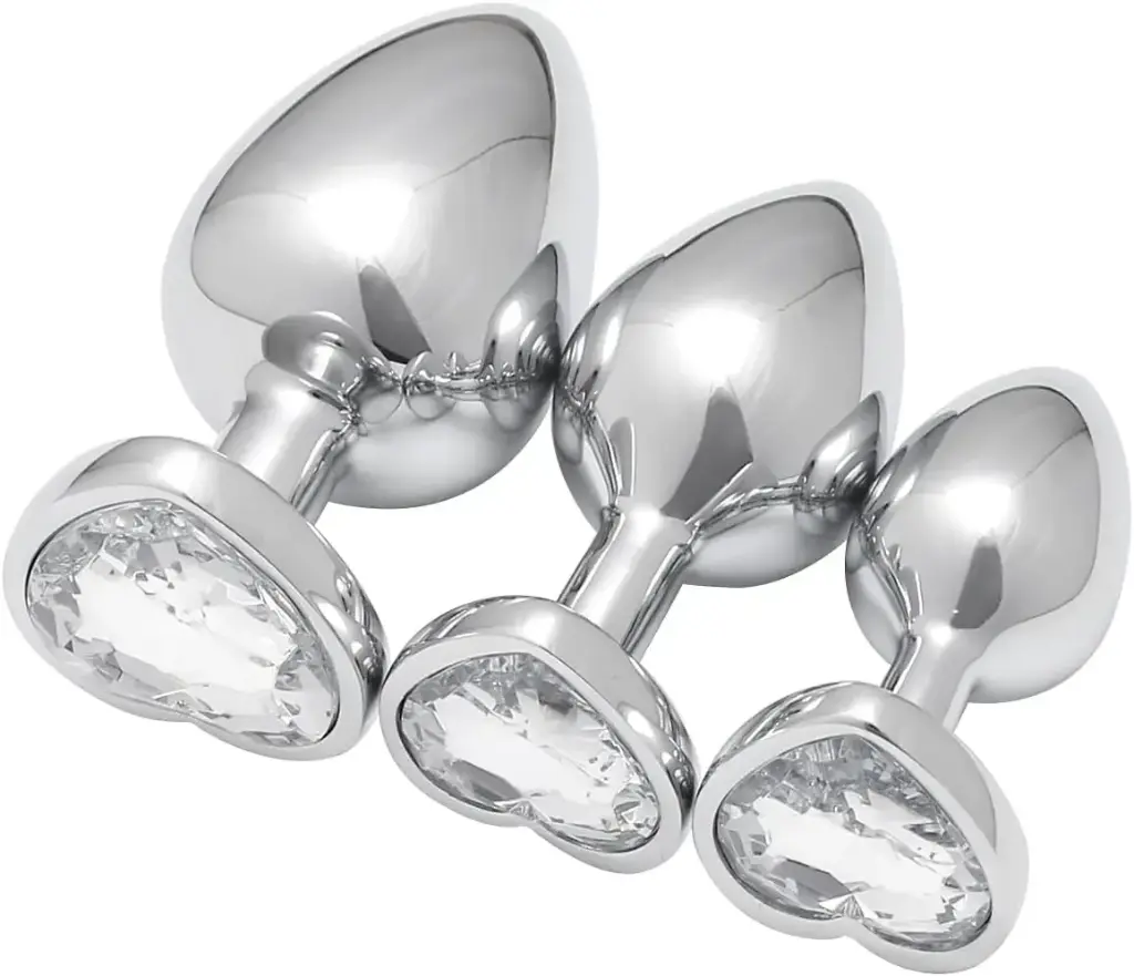 [VN-420008-Clear] Plug Anal de Corazon Cristal- M