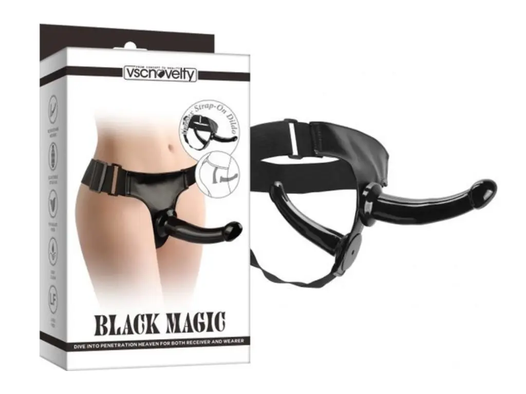 Black Magic Strap-On Doble Invertible
