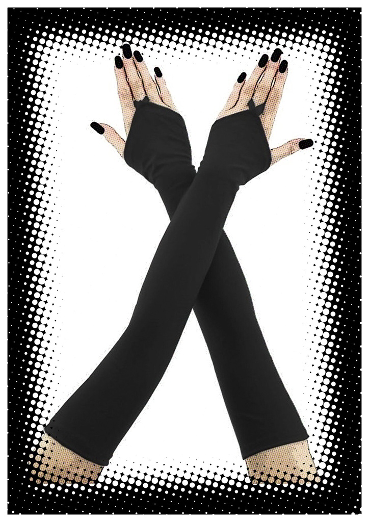 [4B520BLA] Mitones Largos Lisos (BLA)