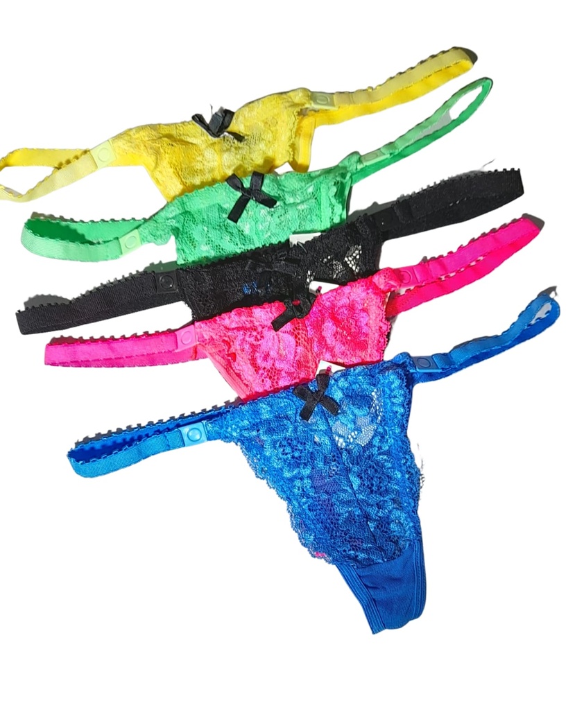 [M002BLA] Tanga Broches - BROOCHLESS (Blanco)