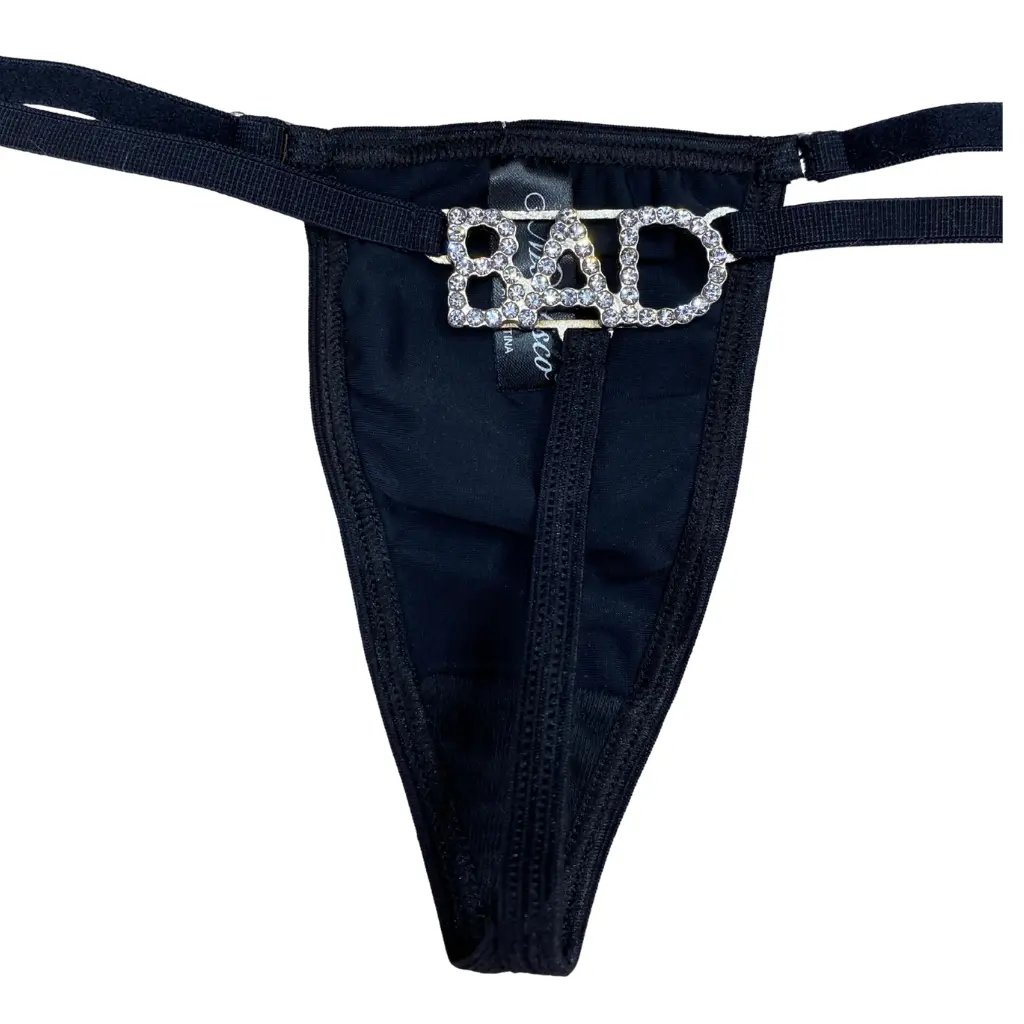 [M052ABLA] Tanga Less Strass BAD (BLA)