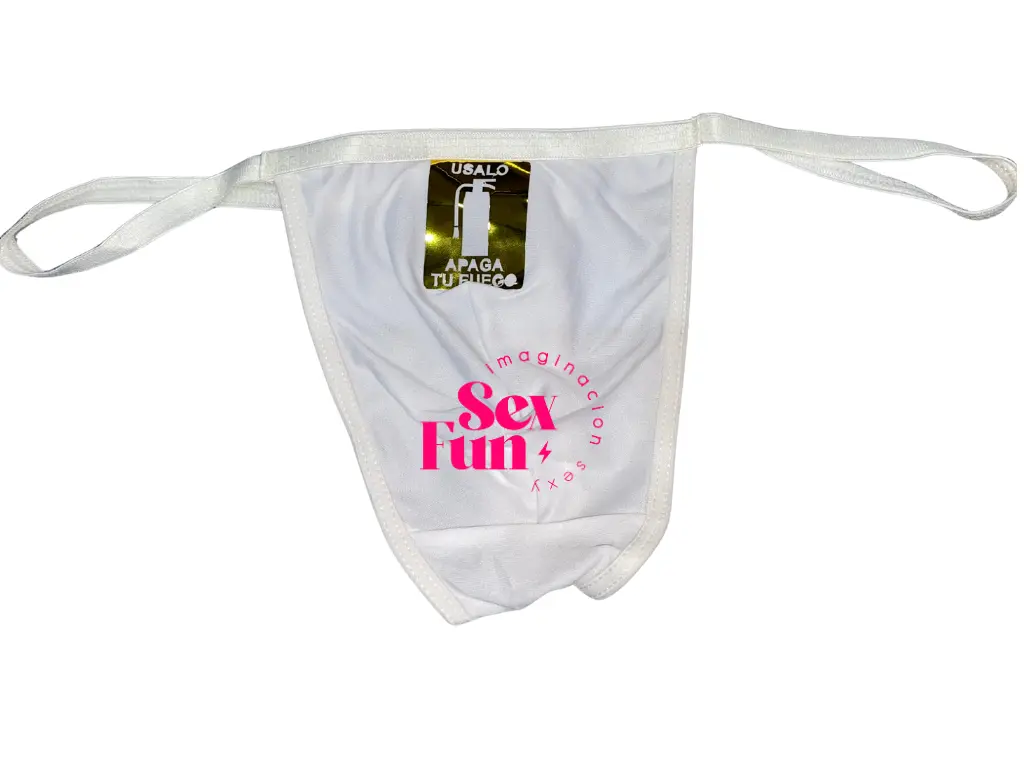 [PS142BLA] Tanga Less Fantasia Bombero (Blanco)