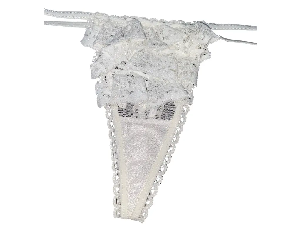 [PS1425BLA] Tanga Tul con Volados en Puntilla (BLA)