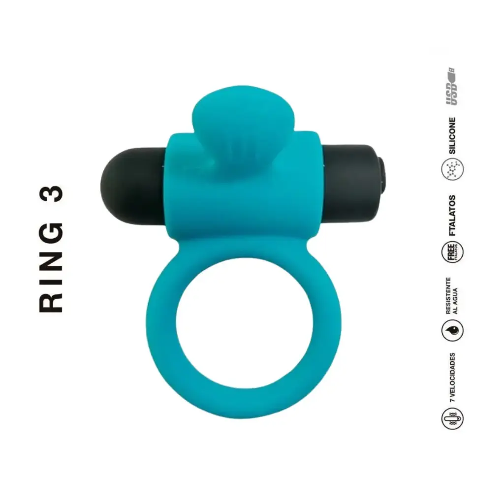 [ST-SI091B] Ring 3 - Anillo Recargable Azul