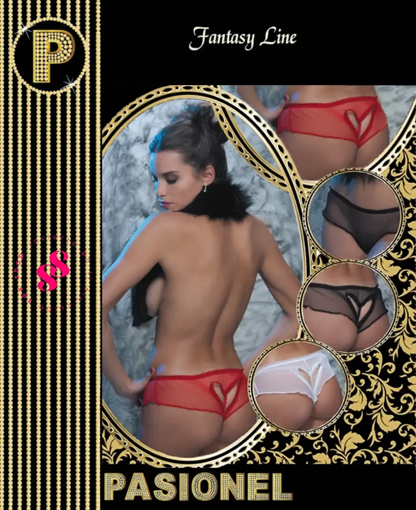 Culotte en tul corazon calado
