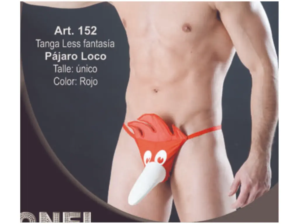 Tanga Less Fantasia Pajaro Loco (Blanco)