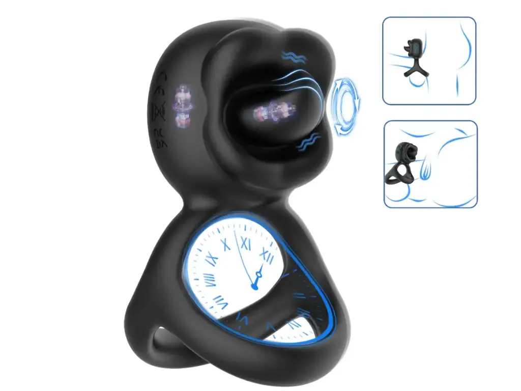 Anillo doble con Movimiento y Vibracion - Kiss & Roll