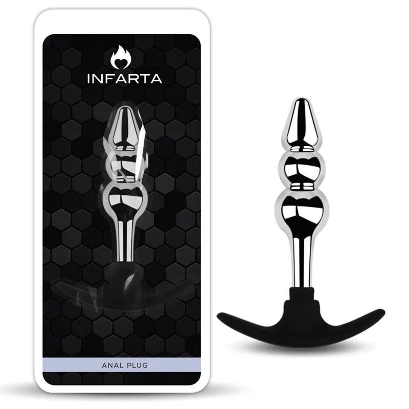 [FT-570692] Anal Plug Silverpulse Double Metal Small 