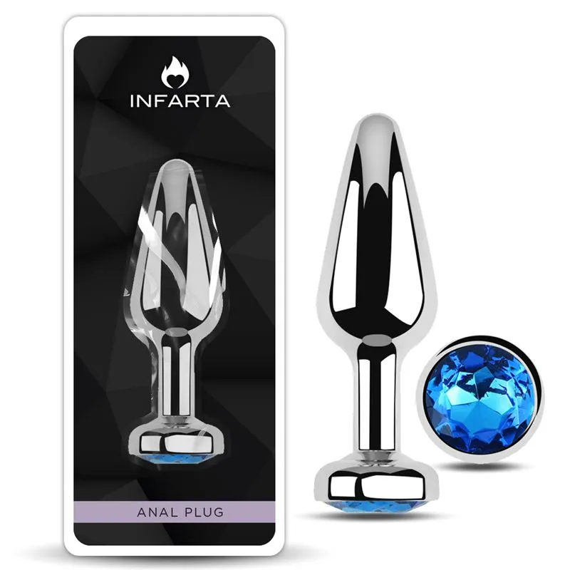 [FT-570422] Anal Plug Titan Metal Small Blue Dark 