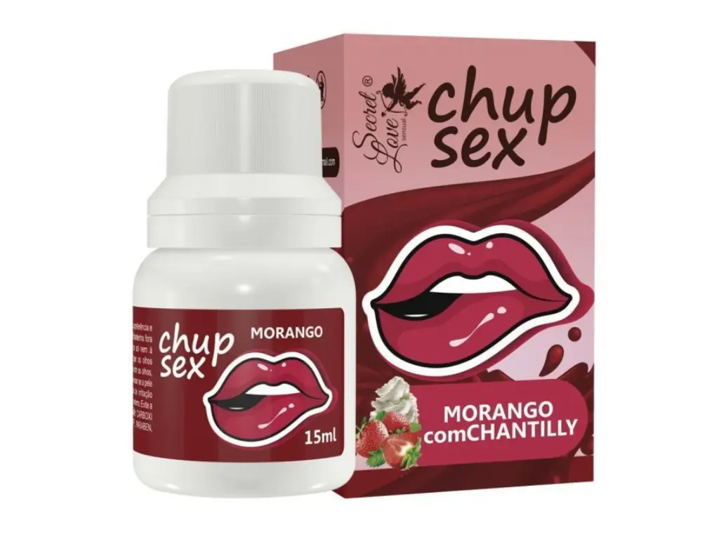 Chup sex Aceite comestible sabor frutilla con Chantilly – para sexo oral 