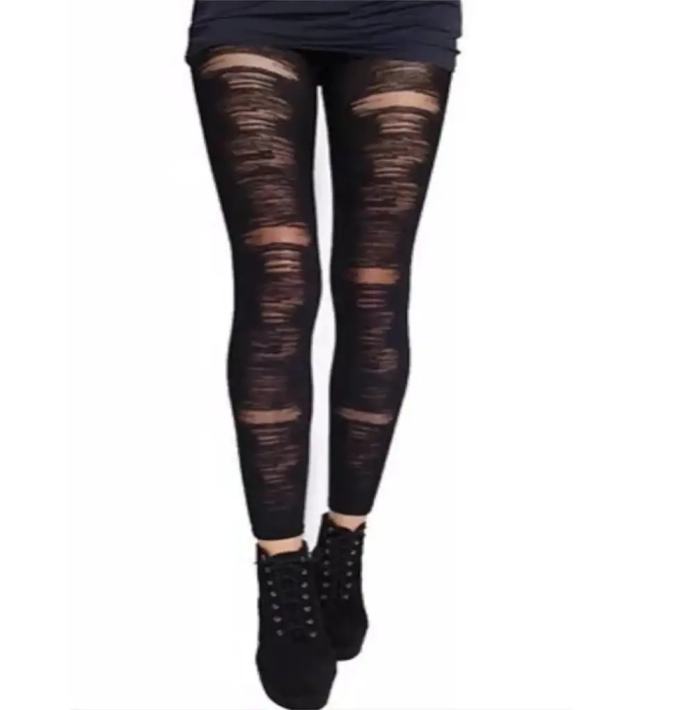 Medias Leggins Broken Negras
