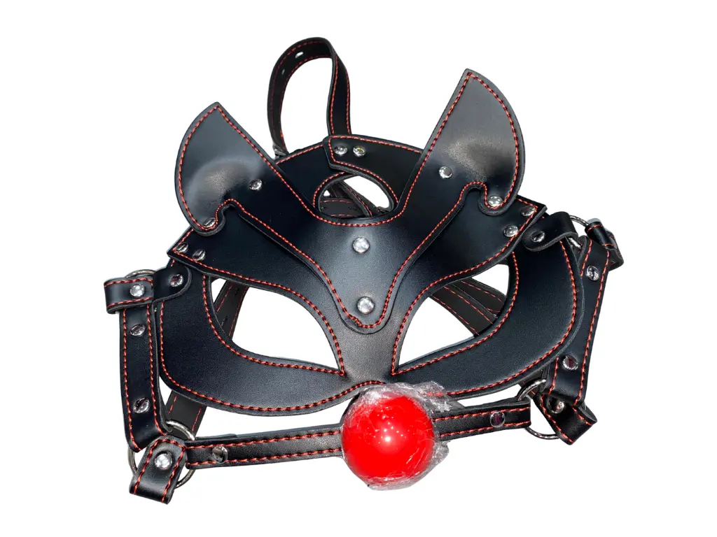Mascara Cuero con Mordaza Chica